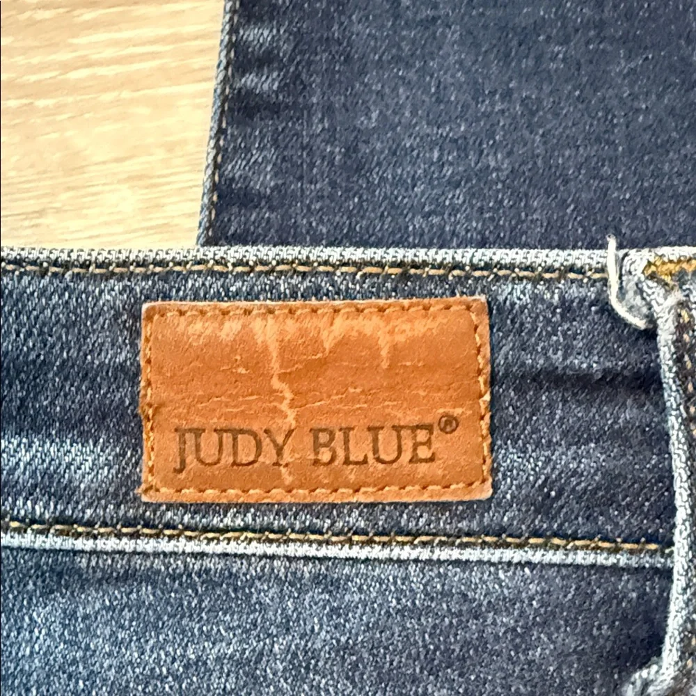 Judy Blue Dark Blue Distressed Skinny Jeans - Picture 6 of 6